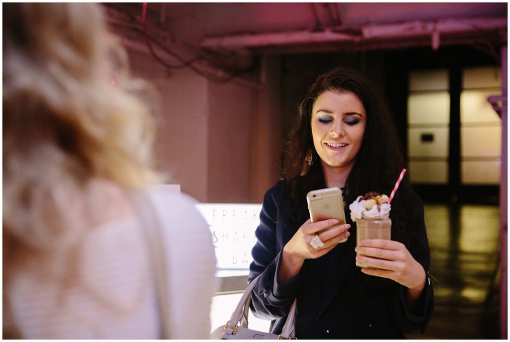 Guests enjoying their pinterest milkshakes