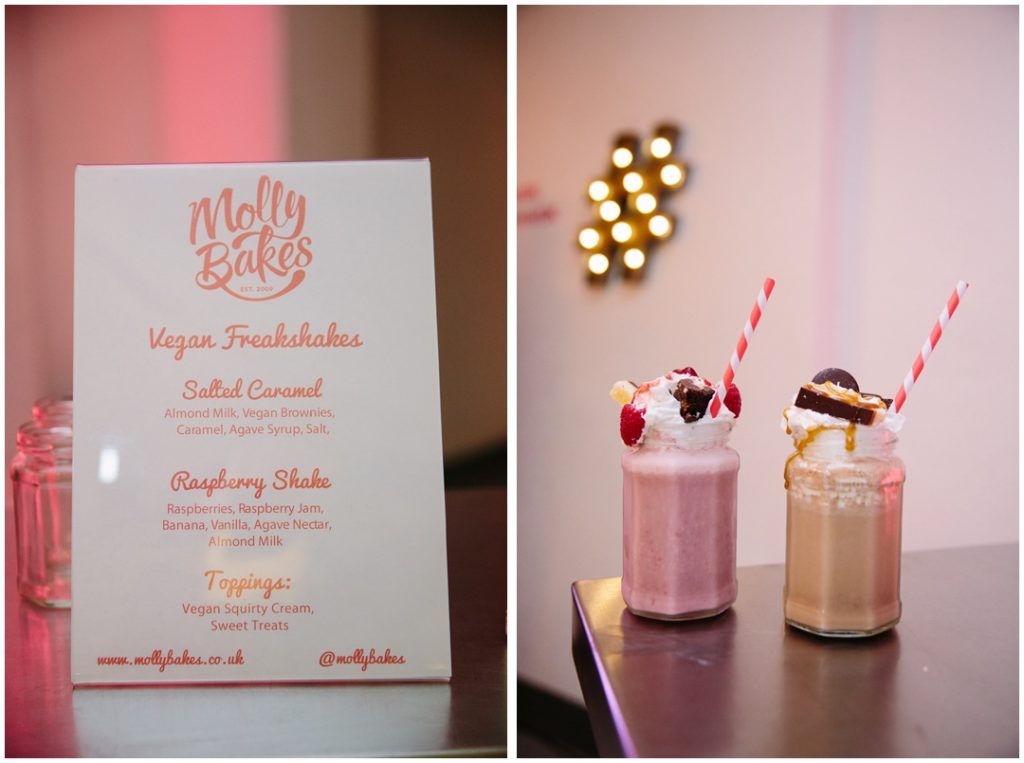 Vegan milkshakes at the Pinterest food awards