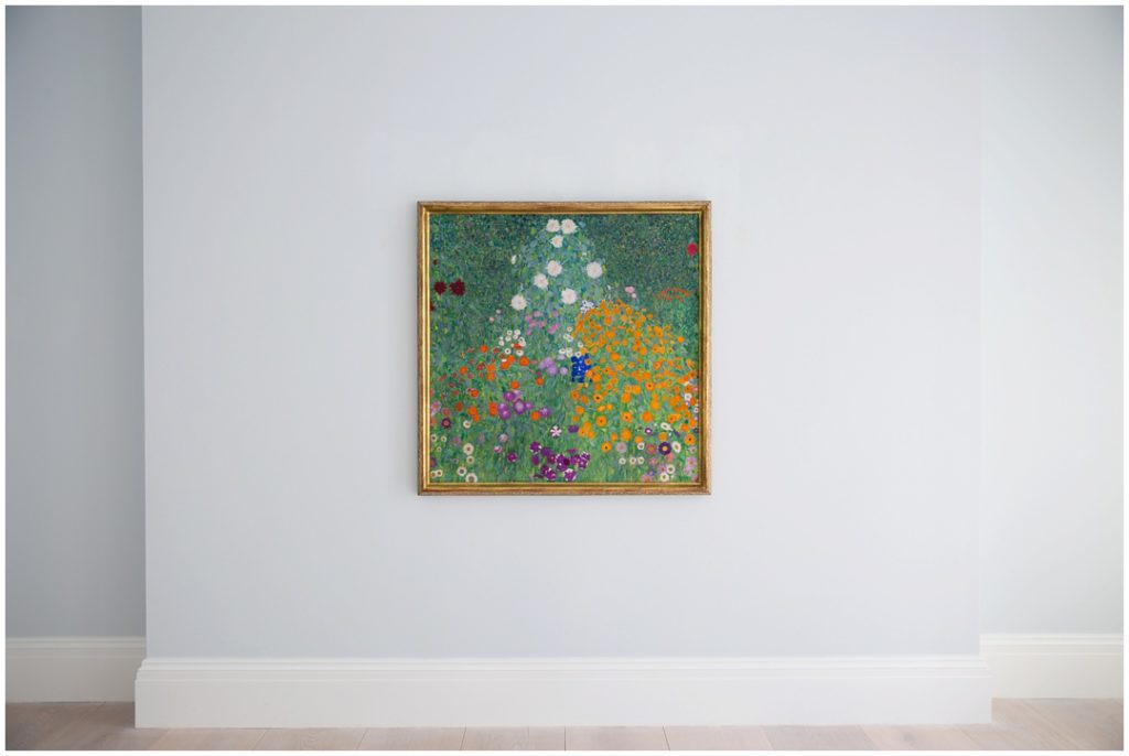 Sothebys London auction house with Gustav Klimt painting