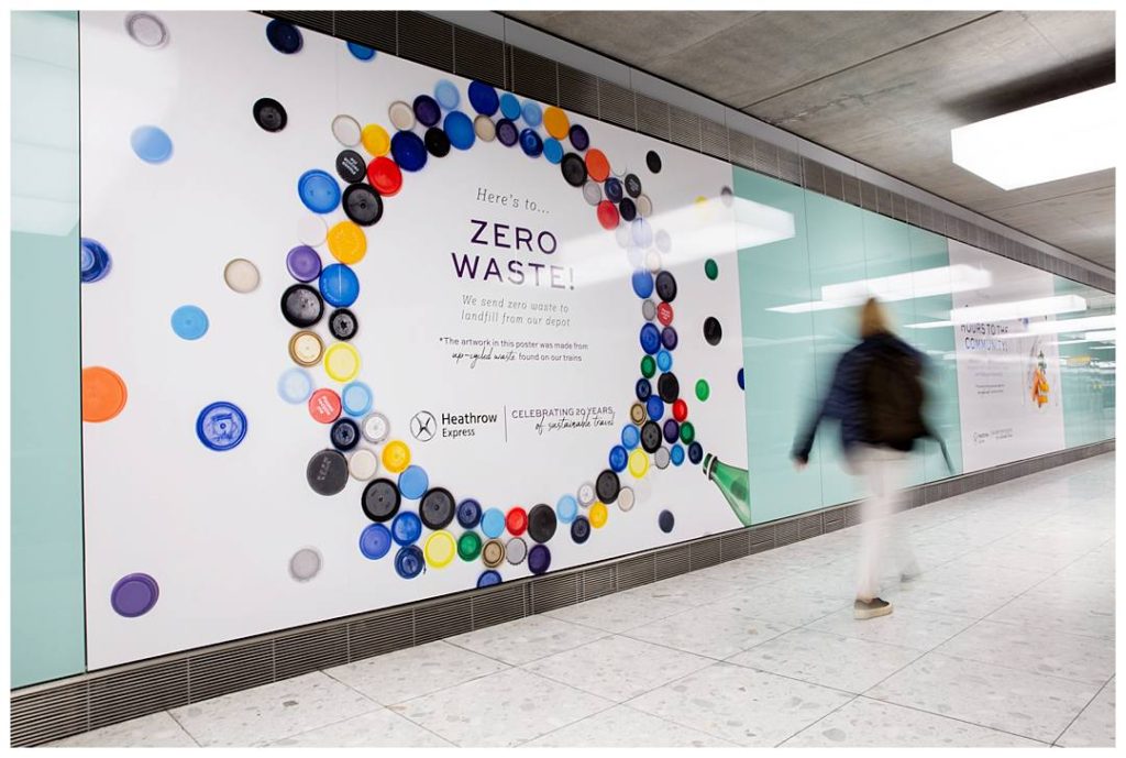 zero waste poster at Heathrow