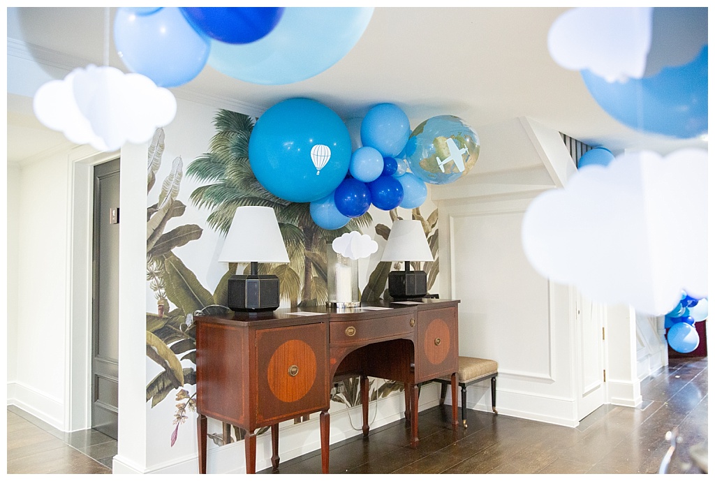 Balloons in hallway of event venue