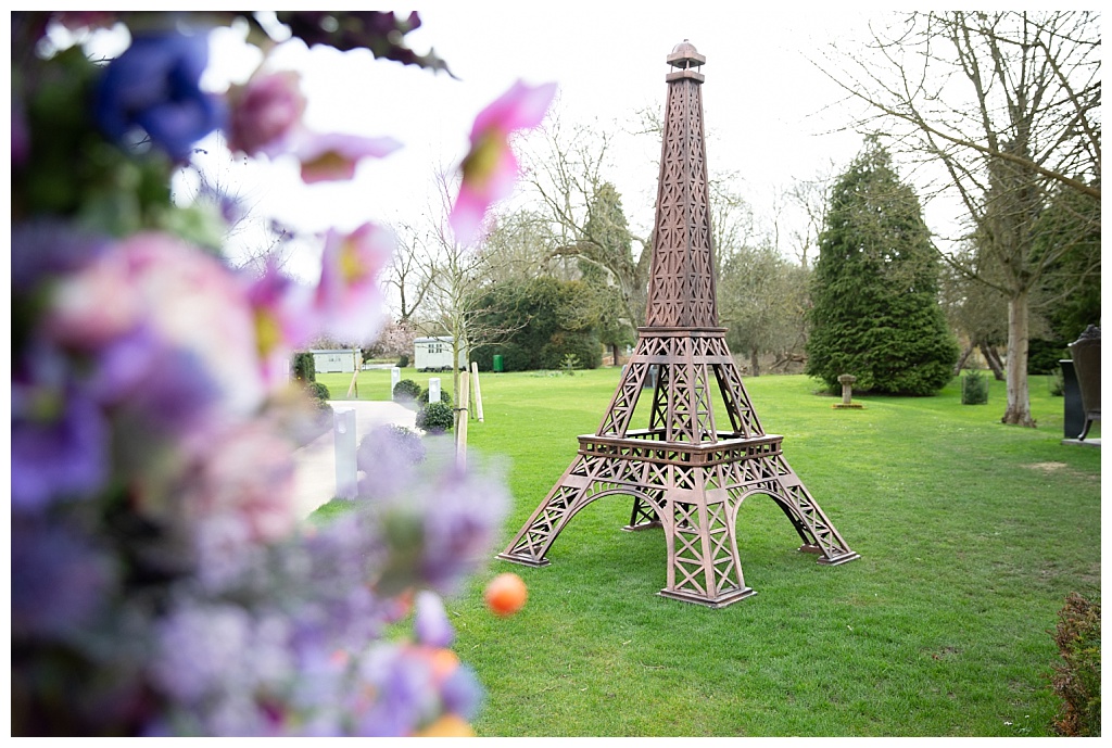Mini Eiffel tower by Event Prop Hire