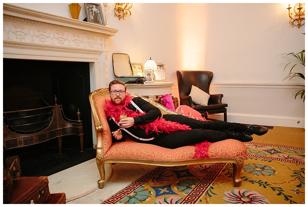 Fun event photography of guests at Chandos House