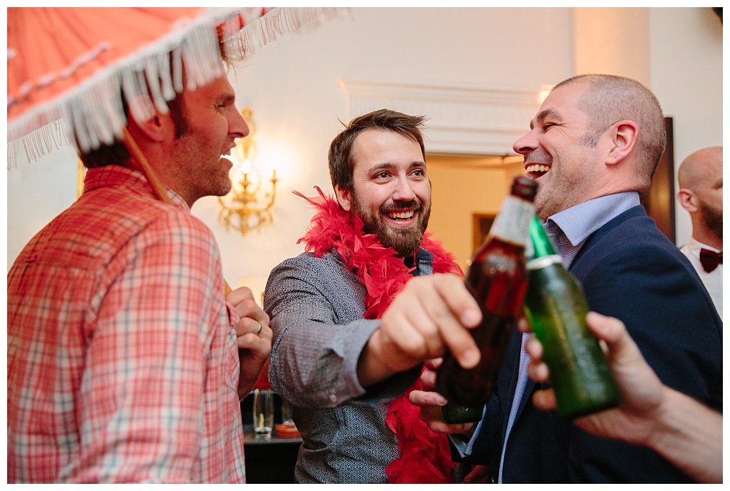 Guest saying cheers at chandos House party