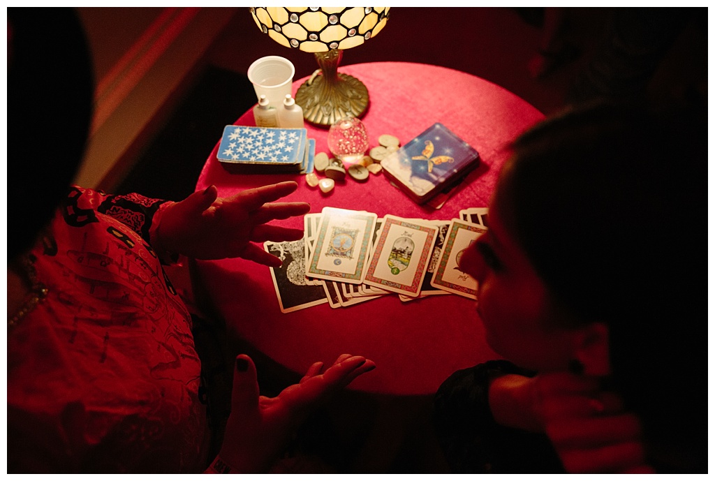 Event Photography at Chandos House  - Fortune teller giving a reading