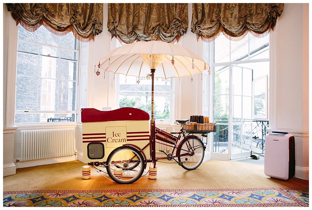 Icecream stand for guests at Chandos House Gatsby party