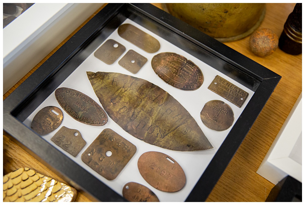 Mudlarking finds in the Tate Modern building